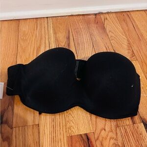 Victorias Secret black body by Victoria lined strapless bra size 36D, mild wear